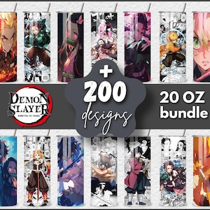 Anime Characters 20oz Tumbler Wrap Png Bundle, Japanese Cartoon 20oz Tumbler Png, 20oz Tumbler Png Design, Digital Download