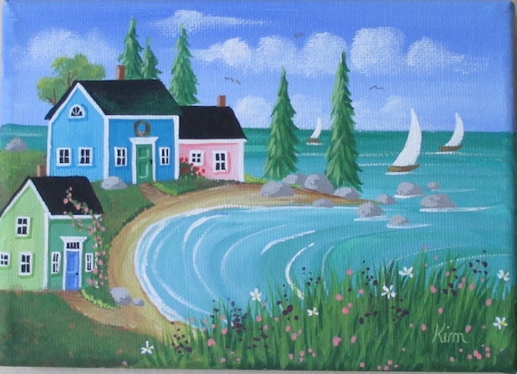 Spring Meadow Folk Art Print -  Canada