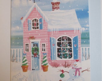 Holly Lane Cottage Blank Card with Envelope