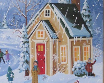 Winter Landscape ~ Wintry Mix ~ Original Art Print ~ by Kim Leo - Etsy