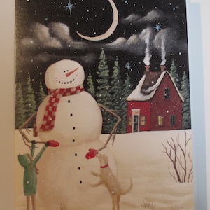 Red Mittens Blank Card with Envelope
