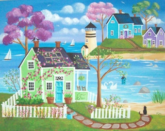 Springmeadow Cove Folk Art Print