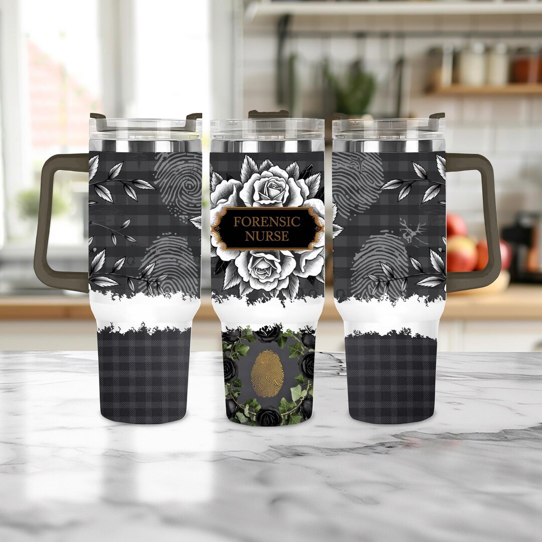 Forensic Nurse 40-oz Tumbler Wrap With Handle PNG Crime Scene ...