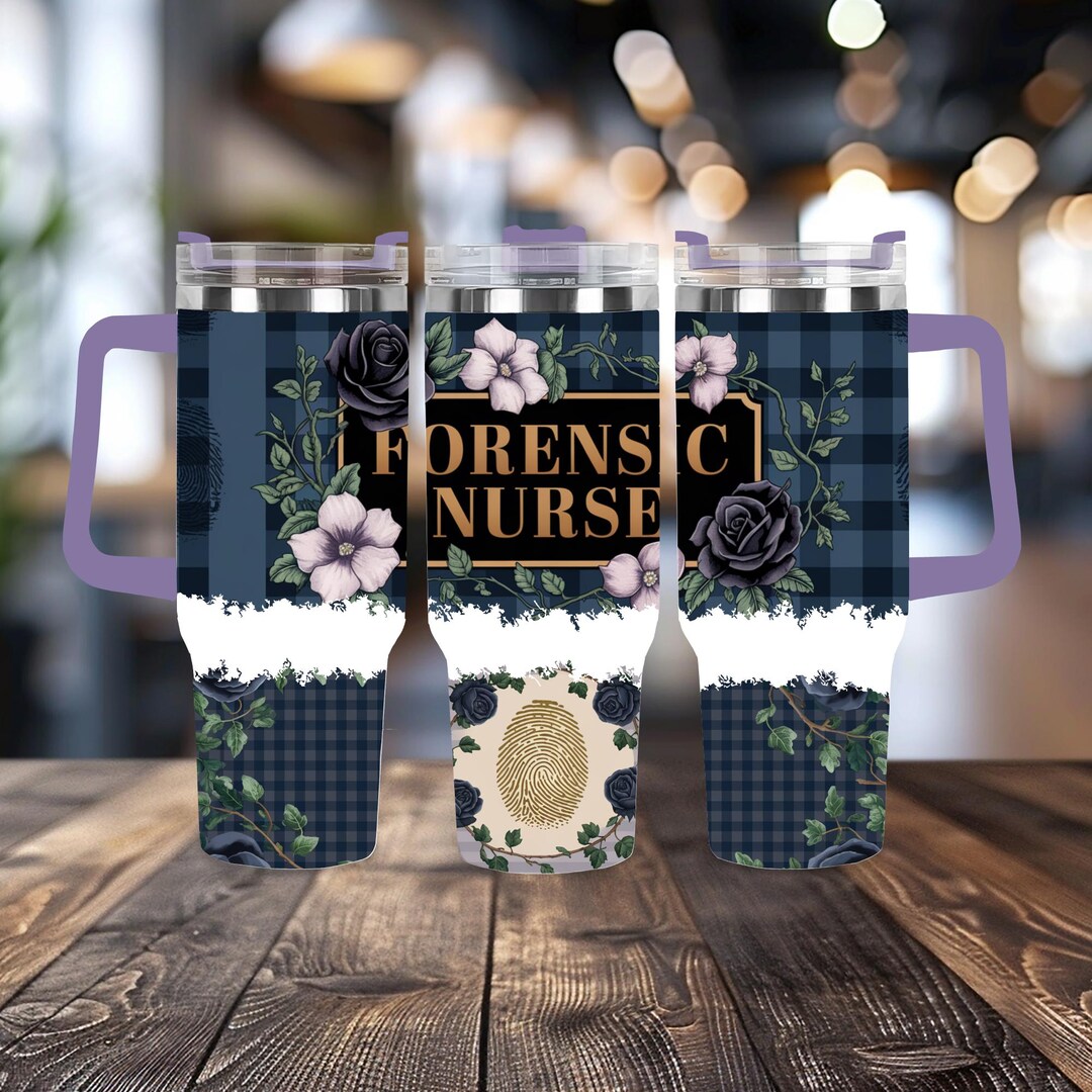 Forensic Nurse 40-oz Tumbler Wrap With Handle PNG Crime Scene ...
