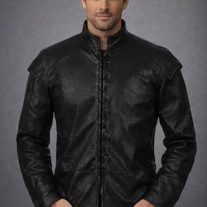 Jon Snow Game of Thrones zwart leren jack | Middeleeuwse kit Harington-cosplayjas | IK HEB een replicacadeau voor hem