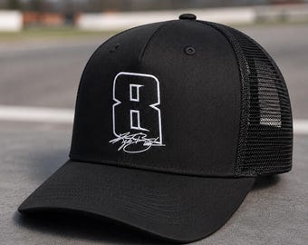 Kyle Busch geborduurde hoed, baldadige nummer 8 truckerhoed, geborduurde handtekening honkbalhoed, Richard Childress Racing Merch, NASCAR-fancadeau