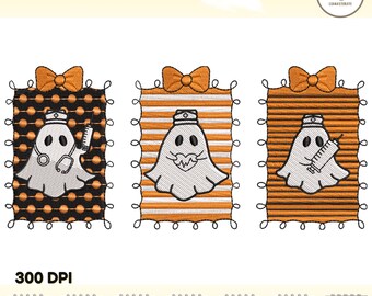 Ghost Embroidery Design – Halloween Applique (Instant Download