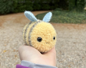 bee plush amigurumi • soft crochet toy • bumblebee stuffed animal