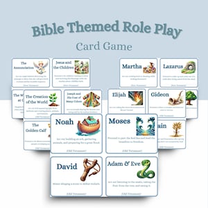 Bibel-Rollenspiel-Kartenspiel - Lustige christliche Aktivität für Kinder und Familien, perfekt für Sonntagsschule, Hausschule, Kirche oder Glaubenslernen