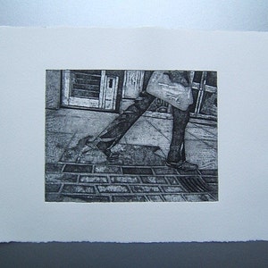 Strider Original Collagraph Hand Pulled Artist Print image 2