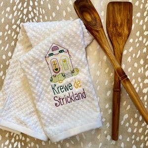 Personalized Mardi Gras Kitchen Towel