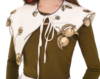 Original false collar,embroidered cape decoration,Embroidery Lace Neckline Collar,Removable Fake Collar ,Detachable Collar,Collar one piece