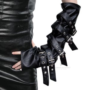 Minimal Black Genuine Leather Gloves, Fine Quality Leather Beige,  Leather Gloves, Mid length Wide Sleeves,Touch-Screen Sensitive Gloves