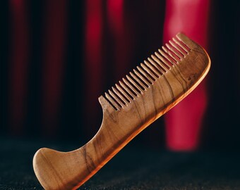 Haarkamm aus Olivenholz – handgemacht | Geschenk Frauen | Weihnachtsgeschenk | natürlich handgefertigt