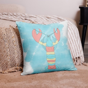 Lobster artwork cushion