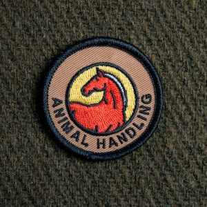 Animal Handling Skill Patch | 2&quot; Embroidered Iron-On Merit Badge for D&D RPG Skills | Unique and Original Creation