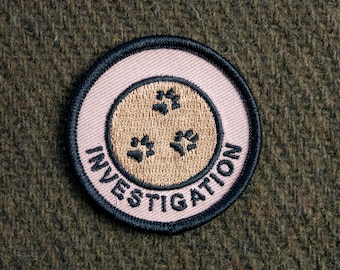 Investigation Skill Patch | 2" Embroidered Iron-On Merit Badge for D&D RPG Skills | Unique and Original Creation