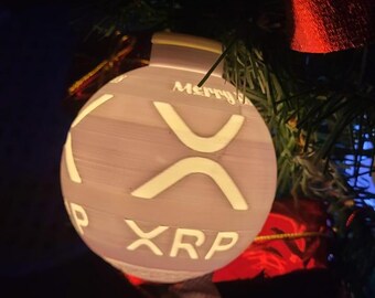 XRP Christmas Bauble - Ripple Crypto Decoration - 3D Printed