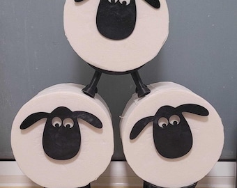 Funny Toilet Roll Sheep Holder (3 PACK), 3d printed, Simple Version