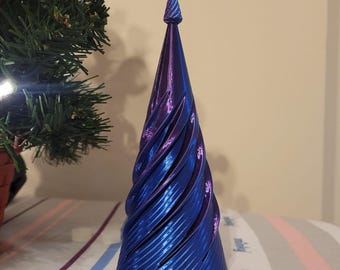 3D Printed Christmas Tree Fidget Toy: Infinity Spiral Illusion