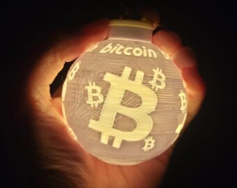 Bitcoin Christmas Bauble - Crypto Decoration - 3D Printed