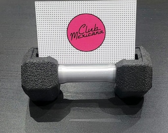 Dumbbell Business Card Holder, 3D Printed PLA Plastic, Gym Gift