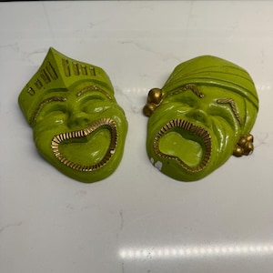 Ancient Greek Theater Drama Tragedy ceramic masks