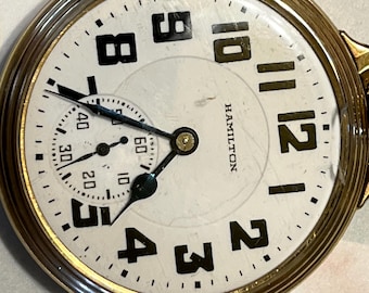 Hamilton pocket watch rail road 992B