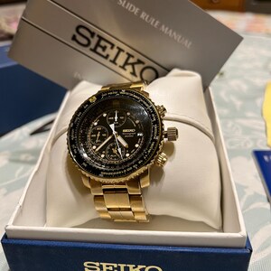 Seiko Flight Master Chronograph Date Case Number 7T82-0EB0 Ao Band