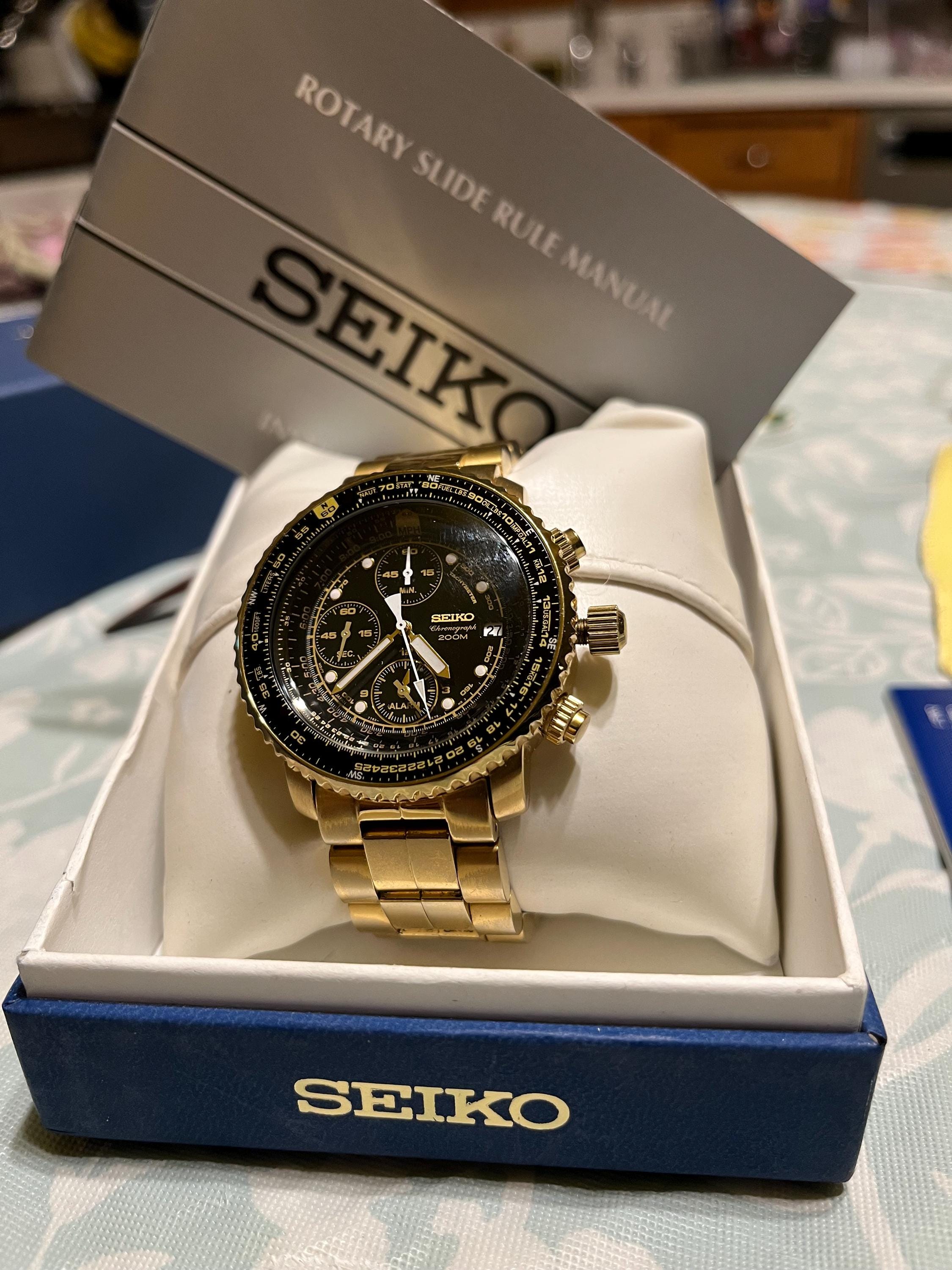 美品 セイコー パイロット クロノグラフ 腕時計 フライトマスター ブラック Amazon.co.jp: SEIKO(セイコー) 腕時計 PROSPEX フライト