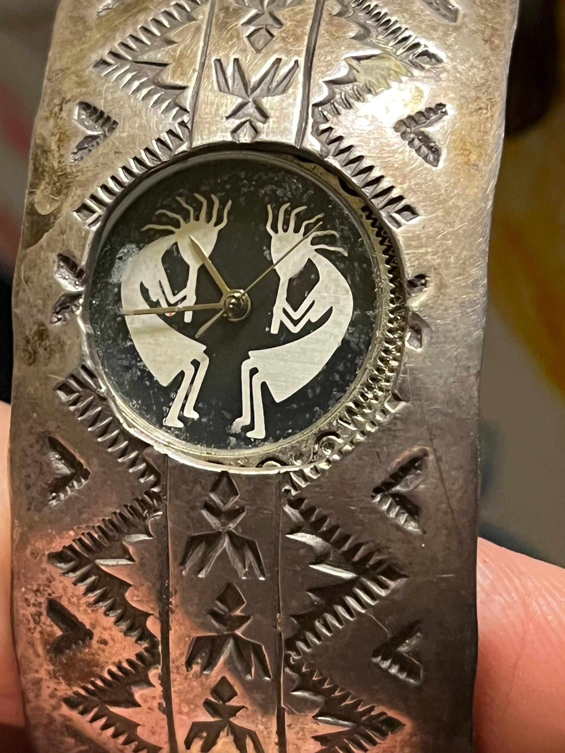 American Southwest Sterling Cuff Bracelet With Kokopelli  display picture 1