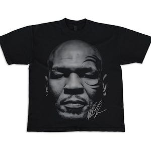 Mike Tyson Vintage Look Oversized Boxy Boxing T Shirt Bootleg Washed Distressed Iron Mike