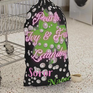 Personalized Sorority Laundry Bag: College Gift, Drawstring Closure