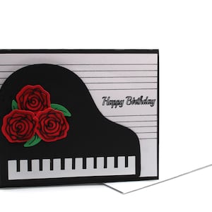 Piano Birthday Card SVG