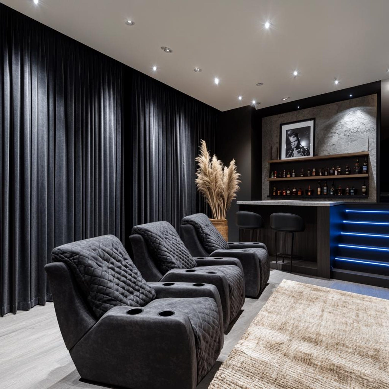 Home Theater Velvet Curtains - Wide or Narrow & Short or Long Size - 60 ...