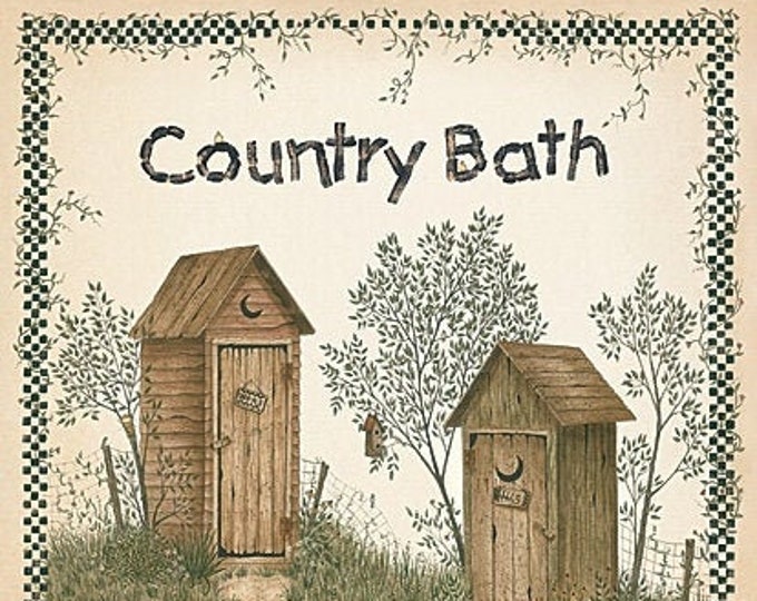 Bath Wall Decor,primitive,country Bath,outhouse,his and Hers Outhouses