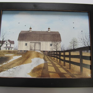 Barn Wall Decor,Farmhouse Decor,Grandpa’s Barn,Primitive Wall Decor,Billy Jacobs,18 1/2&quot;Wx14 1/2&quot;H,Handmade Distressed Frame