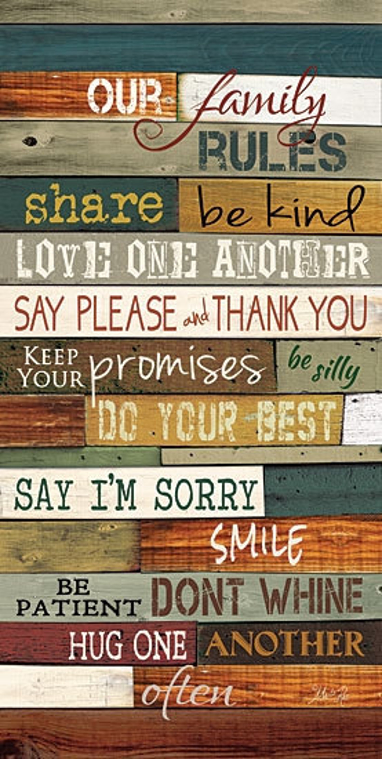 Family Rules Wall Decorour Family Rulesfamily Rules Etsy