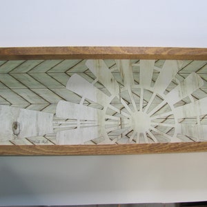 Windmill Decor,Windmill Wall Decor,Farm Decor,Ranch Decor,Farmhouse Decor,Windmill,Rustic Shadowbox Frame,9&quot;Hx 25&quot;Wx1”D