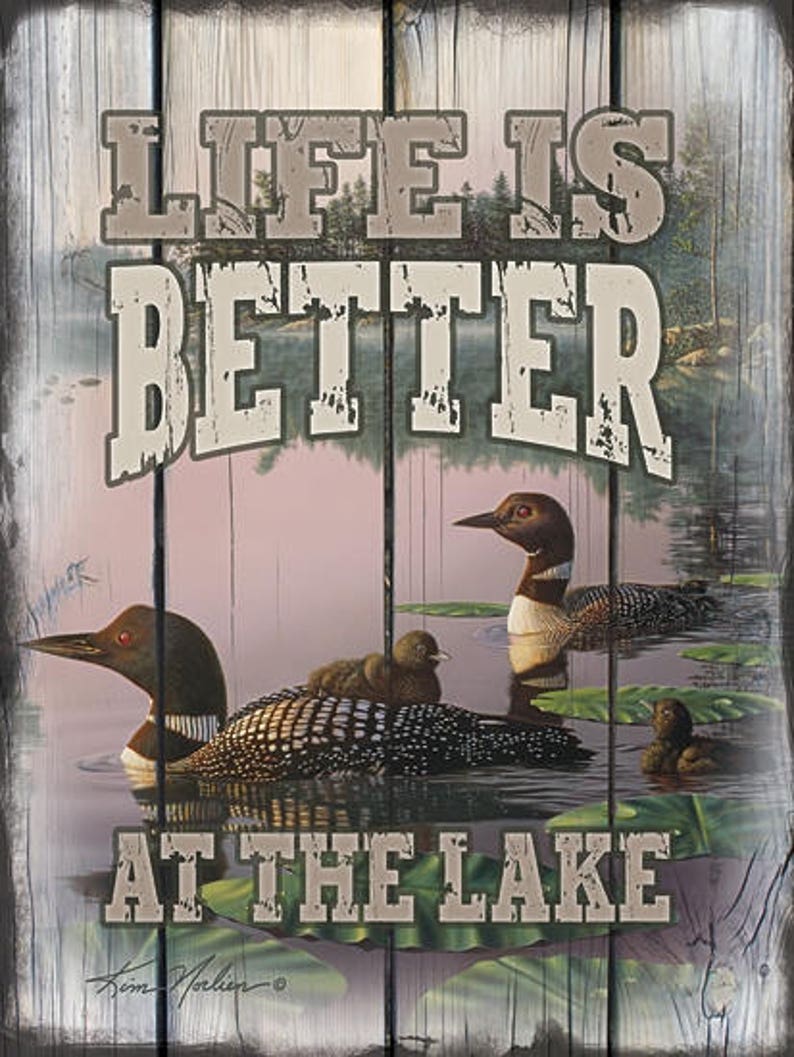 Life is Better at the Lake Lake Wall Decorcabin Decor Etsy