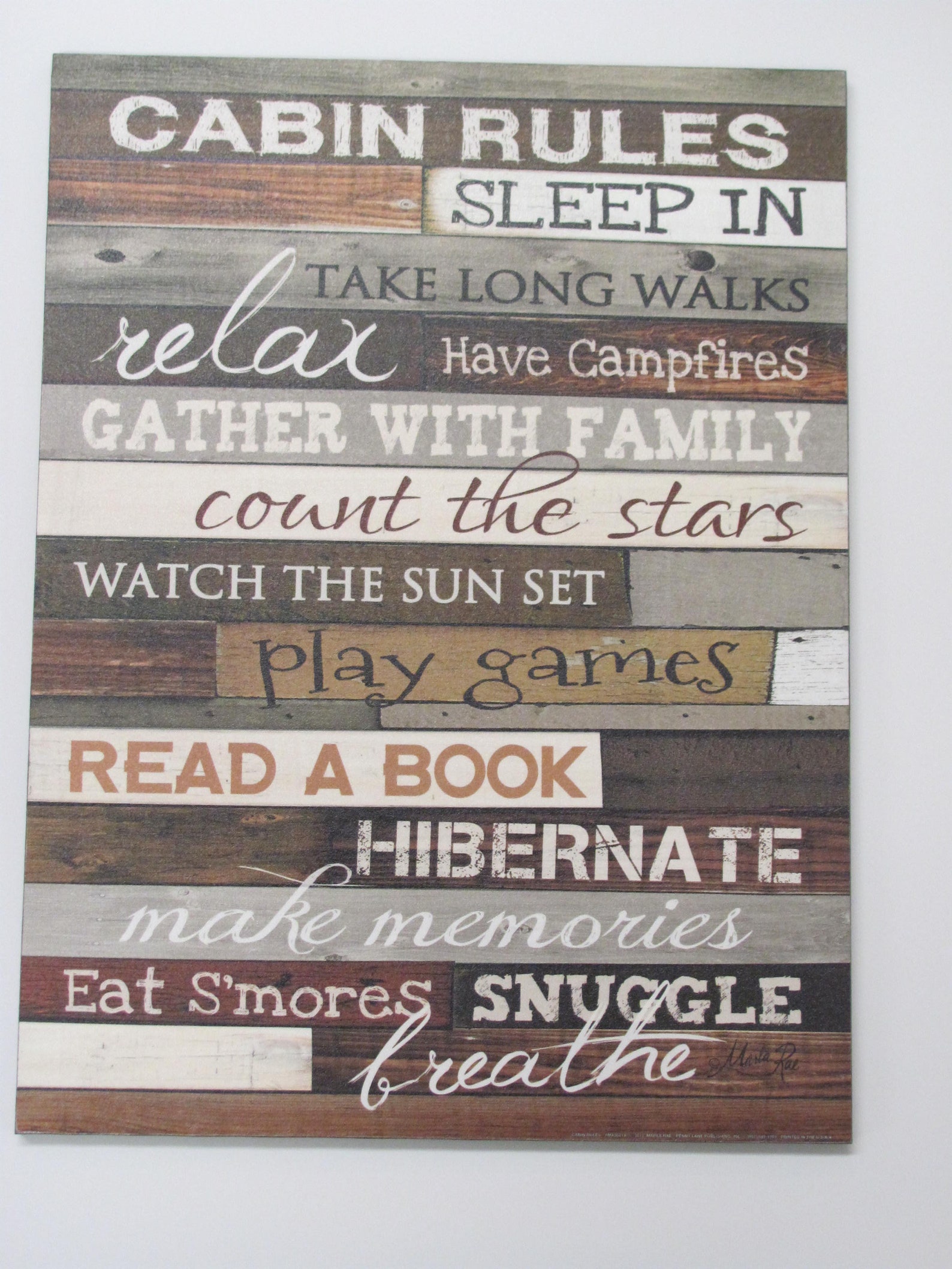 Cabin Rules Signcabin Wall Decorcabin Decorfamily Cabin Etsy
