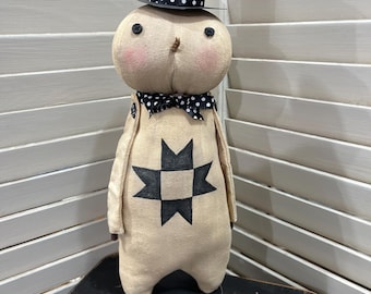 Snowman,Handmade Snowman,Winter Decor,Primitive Snowman,Snowman Decor,approx.,14 3/4"H x 6"W