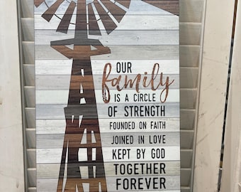 Farming Decor, Family Circle Windmill, Farming,Farmer Poem,Farming,Farmer Wall Decor,Farmer Gift,Wooden Art Plaque,9”Wx18”H