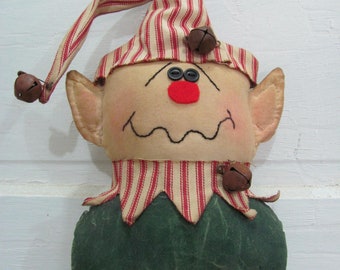 Elf Decor,Jingle Elf,Holiday Decor,Holiday Elf,Christmas Decor,Holiday Shelf Sitter,Handmade,,11”Hx9”W