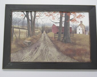 Billy Jacobs,Country Wall Decor,The Road Home,Handmade Disressed Frame,20 1/2"Wx14 1/2"H