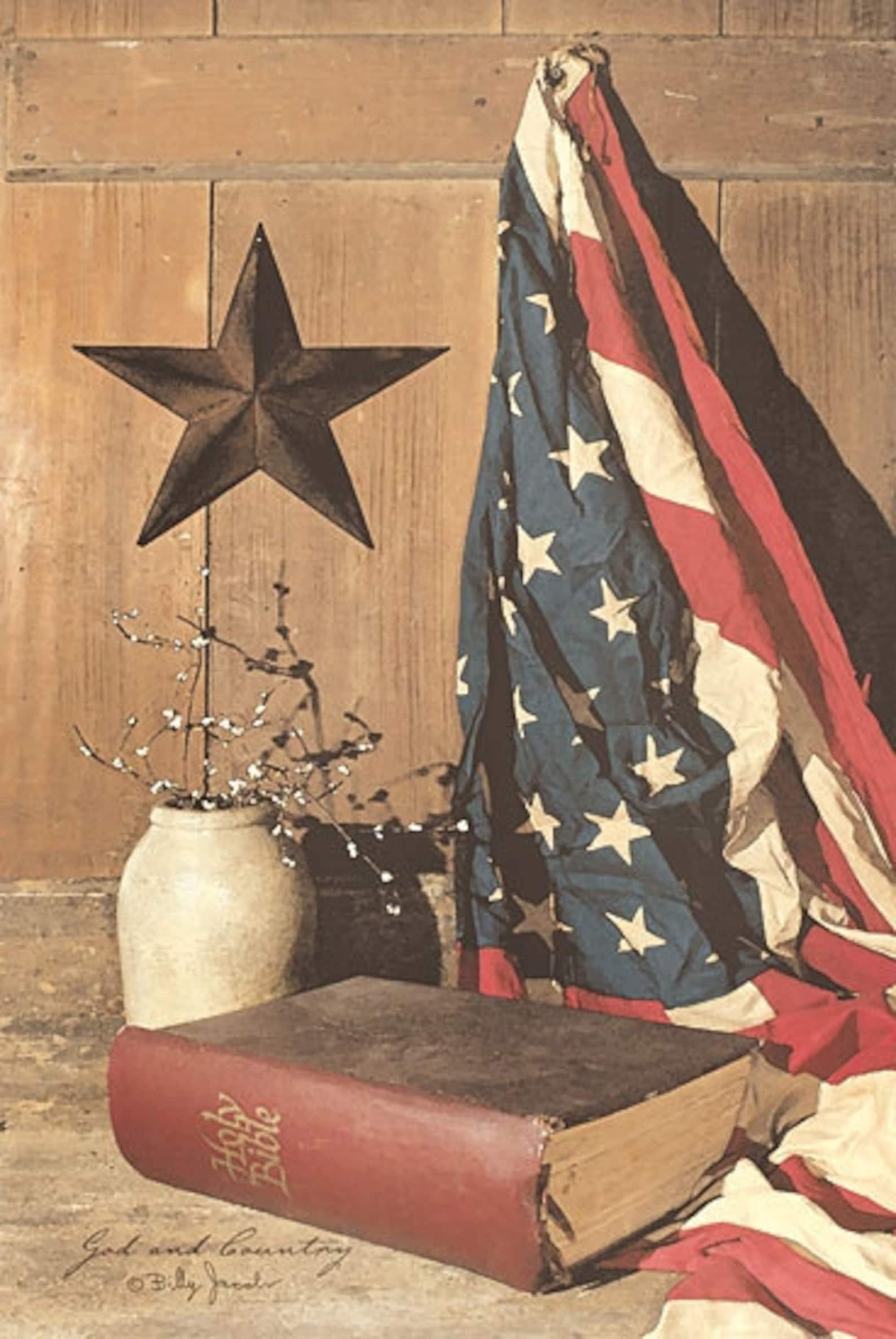 Patriotic Wall Decorgod and Countryamericanabilly - Etsy