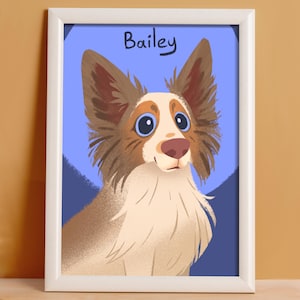 Custom Pet Portrait, Cartoon Pet Portrait, Pet Portrait from Photo, Dog Portrait, Cat Portrait, Pet Parent Gift, Memorial Portrait