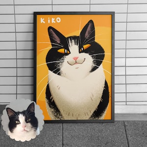 Custom Cat Portrait, Pet Cartoon, Cartoon Cat Portrait, Memorial Cat Portrait, Cat Cartoon, Dog Cartoon, Pet Portrait, Cartoon Pet Portrait
