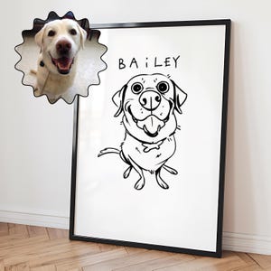 Ugly Dog Portrait, Custom Dog Portrait, Labrador Retriever, Bad Dog Portrait, Lab Owner Gift, Funny Dog Gift, Last Minute Gift, Lab Mom