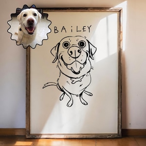 Ugly Dog Portrait, Custom Dog Portrait, Labrador Retriever, Bad Dog Portrait, Lab Owner Gift, Funny Dog Gift, Last Minute Gift, Lab Mom